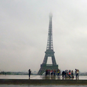 Eiffel Tower in Morning Fog