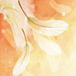 peach feathers