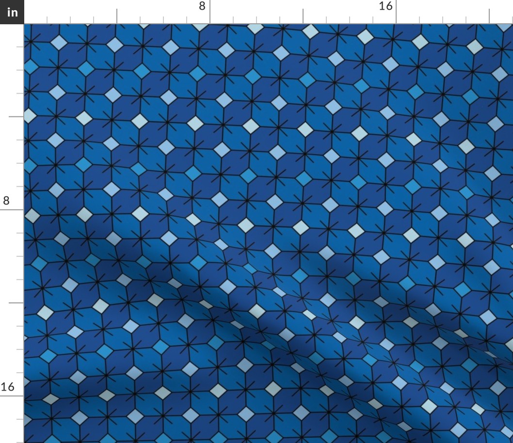 Blackwork pattern Blue