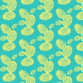 Yellow and green Spirals 