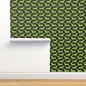 Polka Dachshunds (Black and Green)