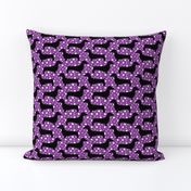 Polka Dachshunds (Purple and Black)