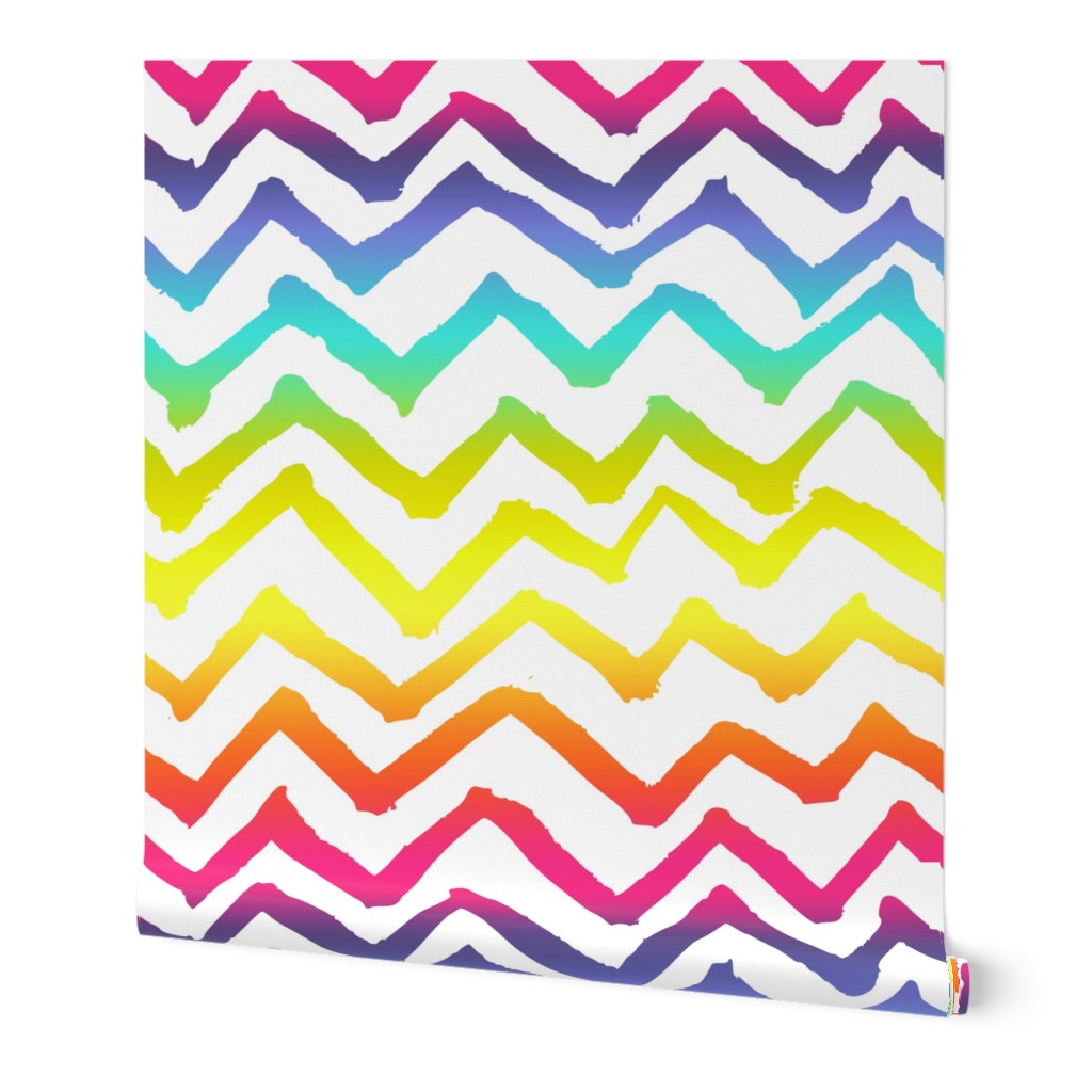 Painted Chevron // Rainbow