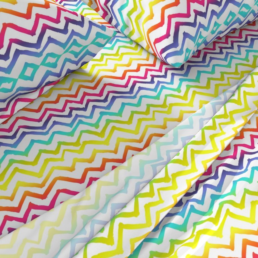 Painted Chevron // Rainbow