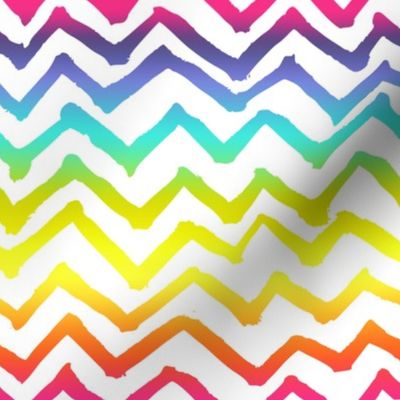 Painted Chevron // Rainbow