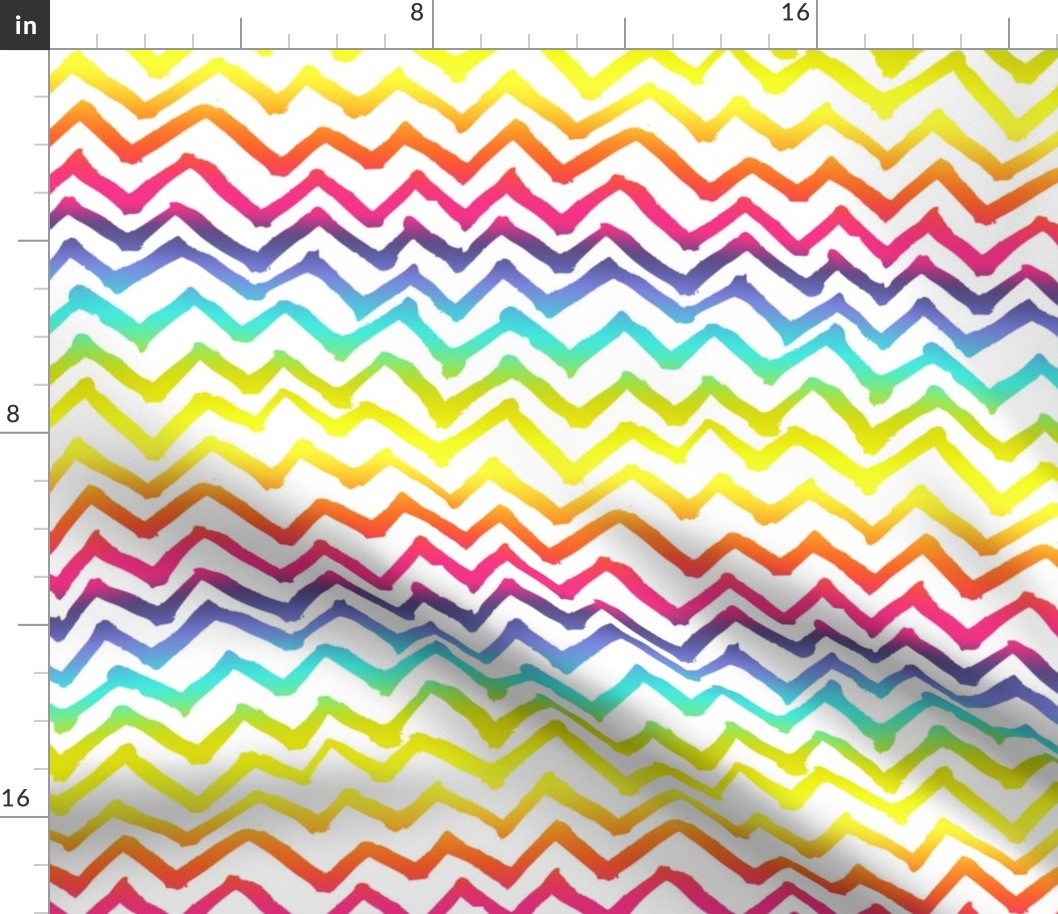 Painted Chevron // Rainbow