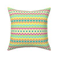 Tiny Chevron / Diamond / Tribal in Summer Bright