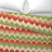 Yuletide Glitter Ikat Chevron