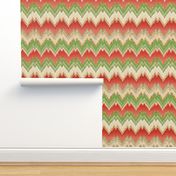 Yuletide Glitter Ikat Chevron