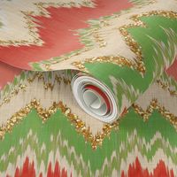 Yuletide Glitter Ikat Chevron