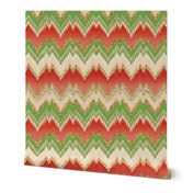 Yuletide Glitter Ikat Chevron