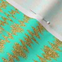 Glitter Zagzag Stripes with Turquoise 