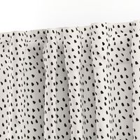 Black Painted Dots on Cream