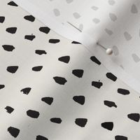 Black Painted Dots on Cream