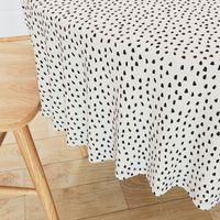 Black Painted Dots on Cream