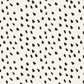 Black Painted Dots on Cream