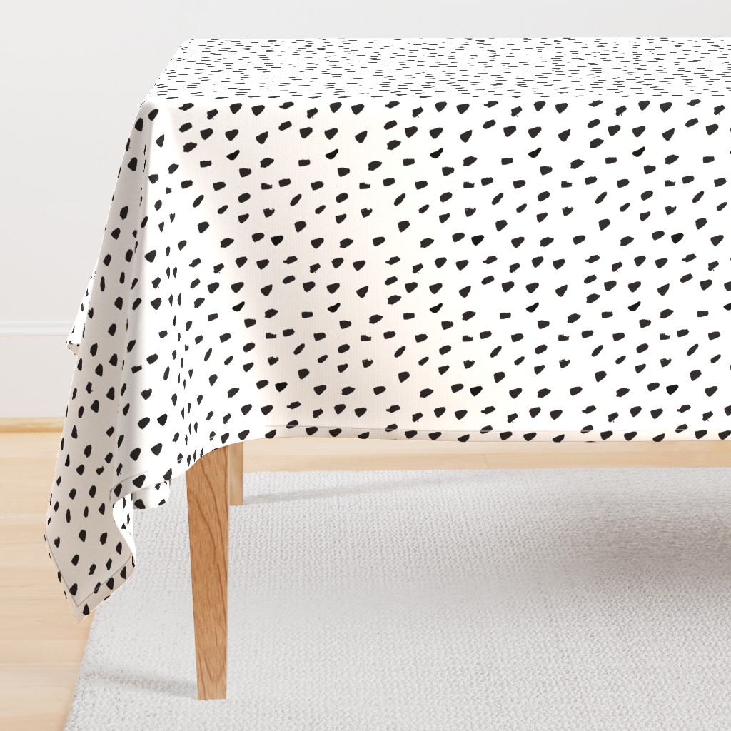 Painted Black Dots on White