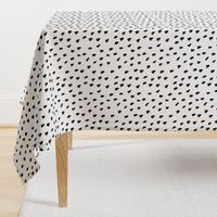 Painted Black Dots on White