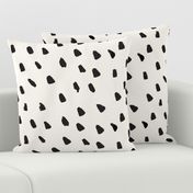 Large Painted Black Dots on Cream