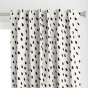 Large Painted Black Dots on Cream