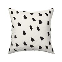 Large Painted Black Dots on Cream