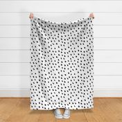 Large Painted Black Dots on White