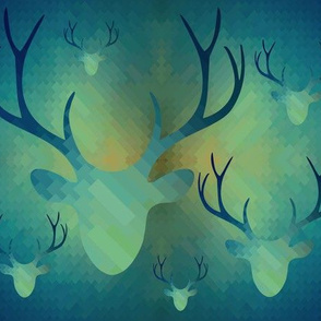 Aqua Antlers Pattern