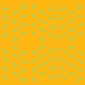 Yellow elephant fabric