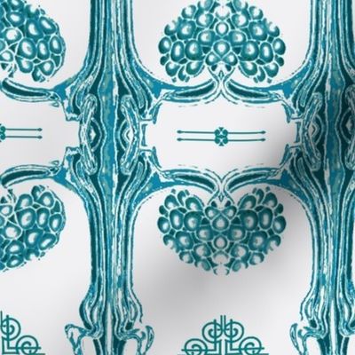 Art Nouveau35-white/teals