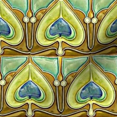 Art Nouveau53-brown/green