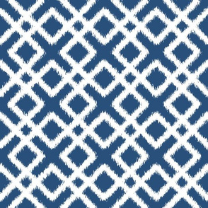 Weave Ikat in Navy Blue or Indigo