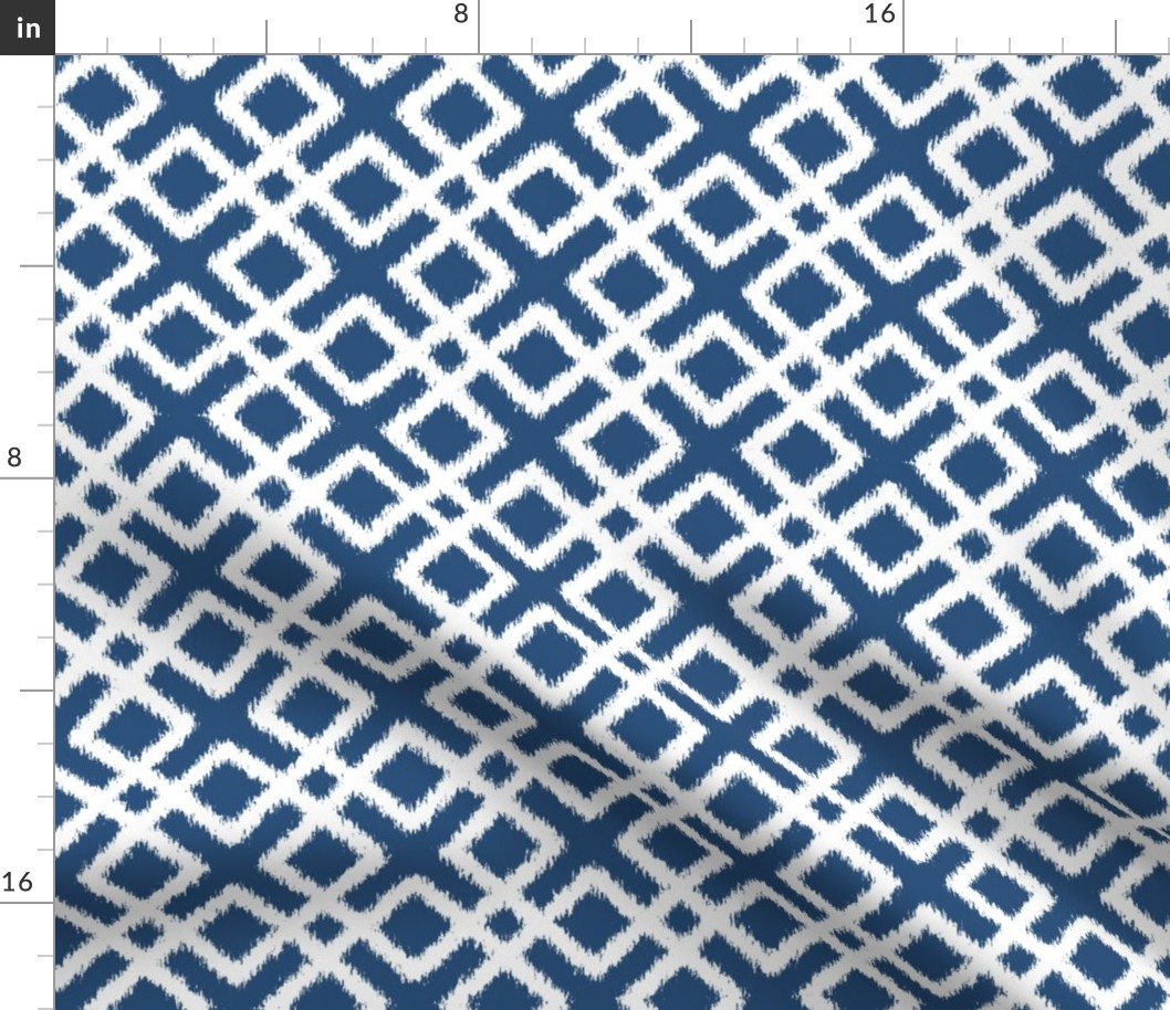 Weave Ikat in Navy Blue or Indigo