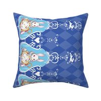 Dreams of Wonderland - Dark blue border print