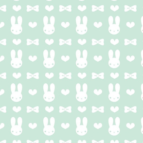 Pretty Bunny Pattern-Mint