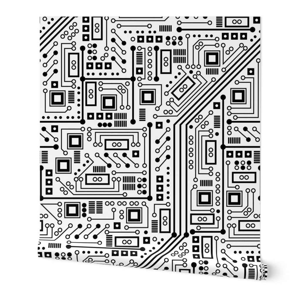 Robot Circuit Board (Black and White)