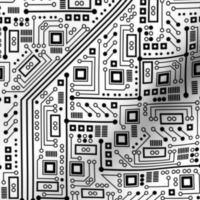 Robot Circuit Board (Black and White)