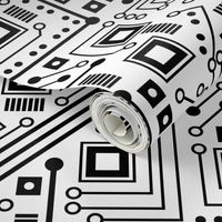 Robot Circuit Board (Black and White)