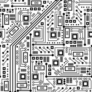 Robot Circuit Board (Black and White)