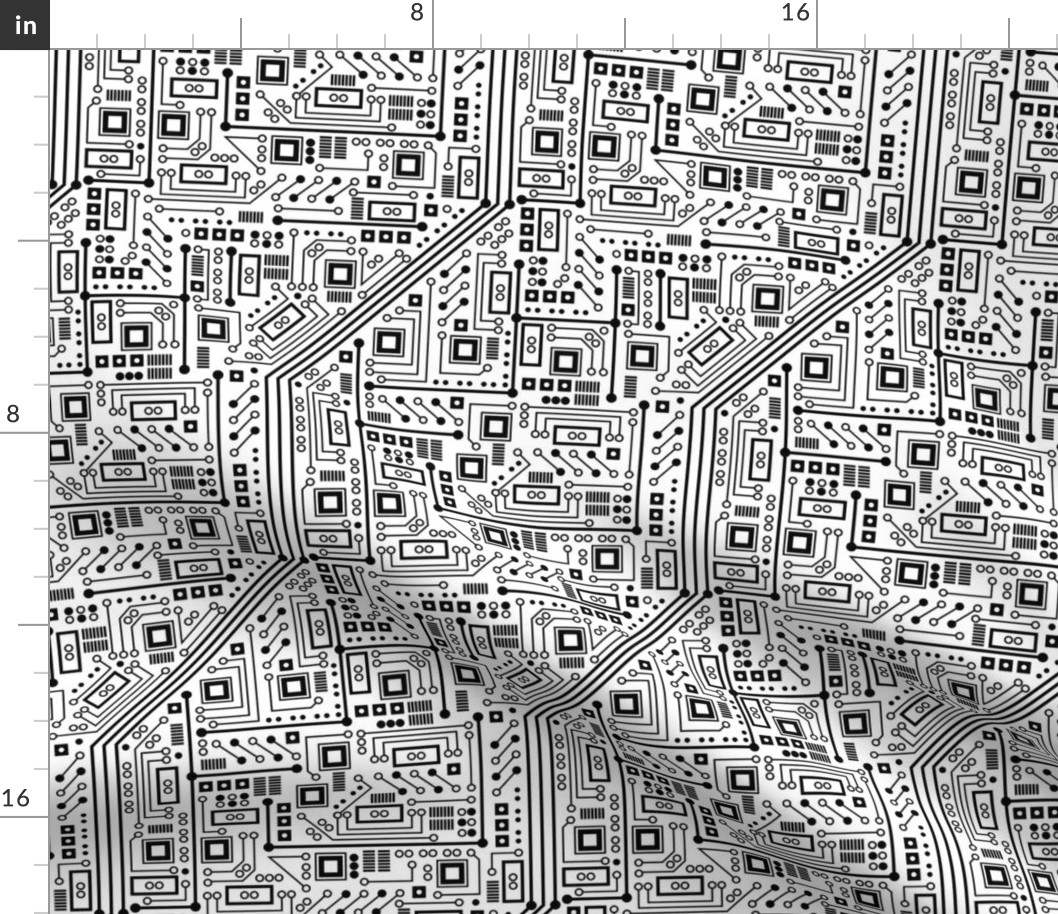 Robot Circuit Board (Black and White)