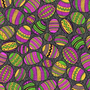 A Basketful of Painted Eggs