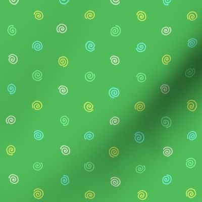 Pysanky dots in green
