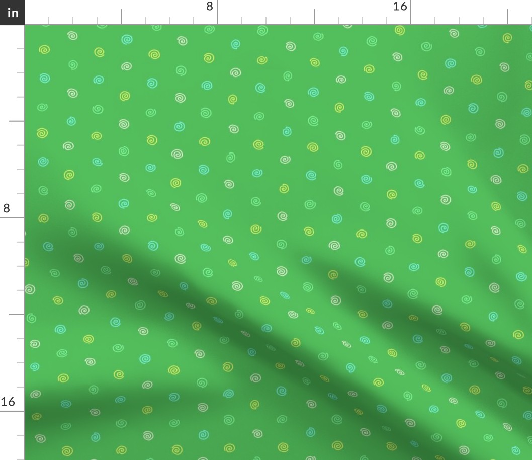 Pysanky dots in green