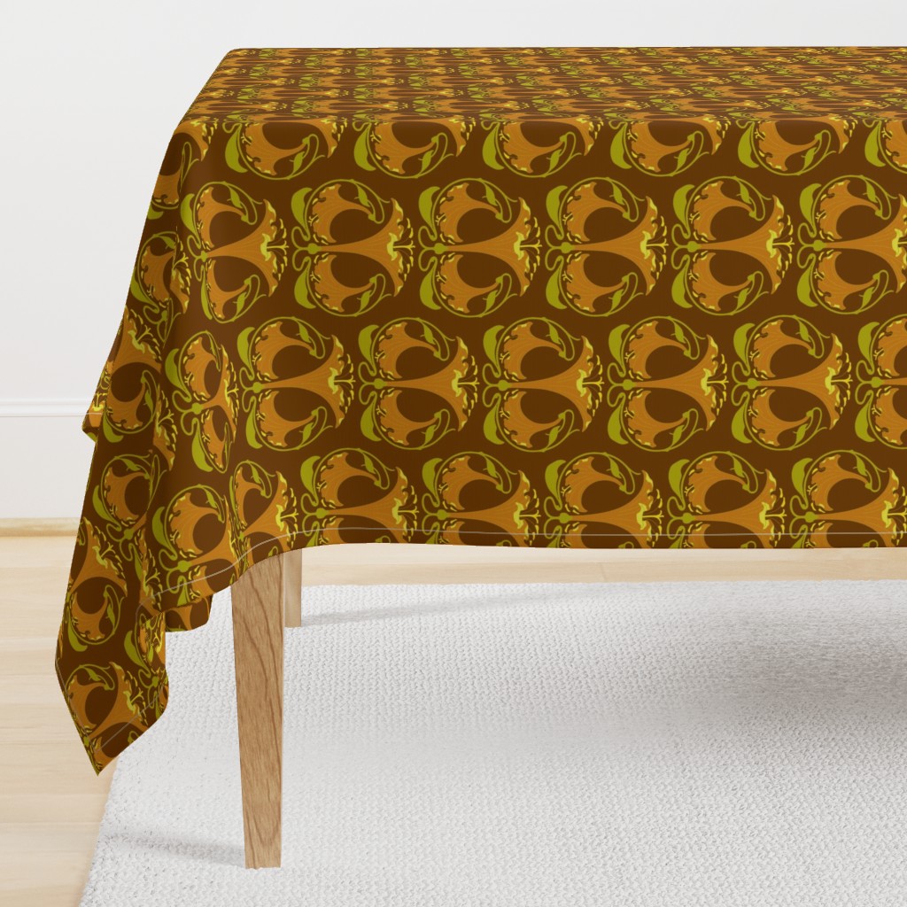 Art Nouveau30-orange/brown