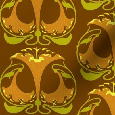 Art Nouveau30-orange/brown