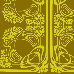 Art Nouveau19-green/brown