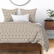 Imperial Trellis-Light Brown/White-Reverse-Large