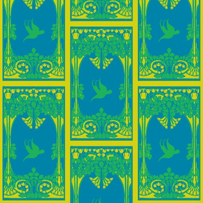 Art Nouveau42-green/blue