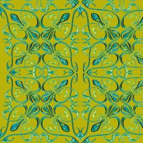 Art Nouveau16-green/teal