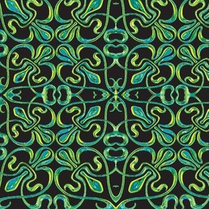 Art Nouveau16-black/teal