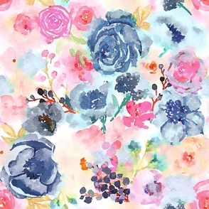 Spring Dreams Watercolor Floral (Extra Large Scale)